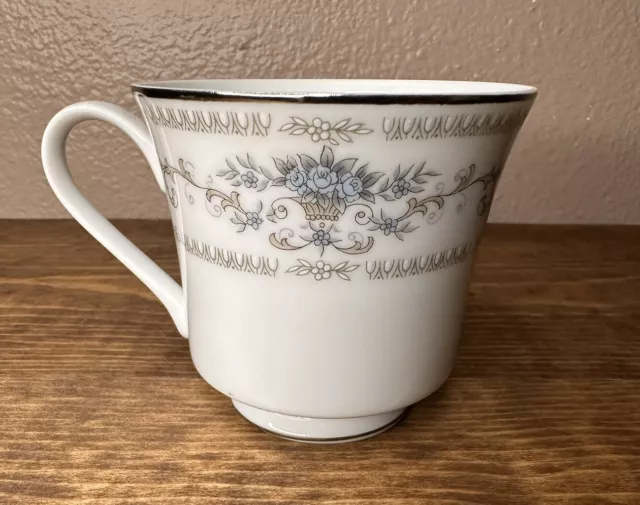 WADE Fine Porcelain China "DIANE" Coffee Tea Cup (Japan) Vintage Blue/Gray