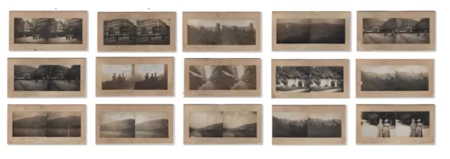 Lot de 15 photos c1900 Heidelberg Allemagne Germany chateau hotel montagnes ...