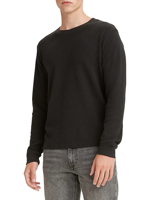 Levi's mens Thermal Long Sleeve T-Shirt size M in black