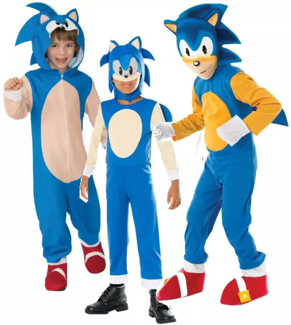 SONIC COSTUME BAMBINI Sonic The Hedgehog Ufficiale Bambine EUR 60