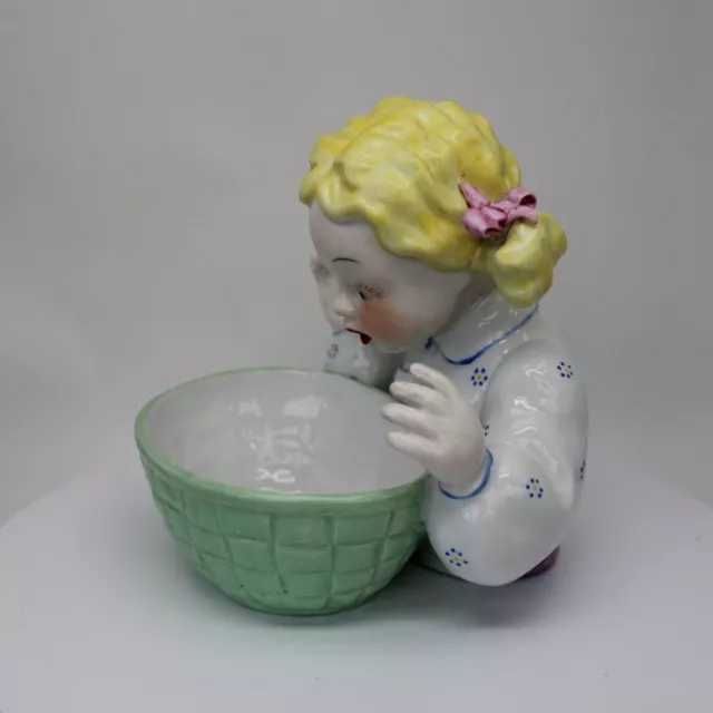 Coupelle porte-Savon Figurine Filette Style Art Deco Style Art Nouveau Porcelain 3