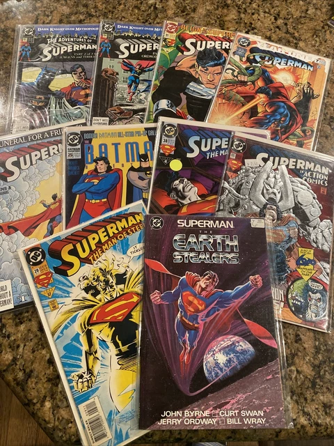 Superman Earth Stealers And More , Vintage Superman Comic Lot