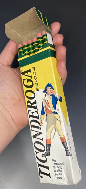 Vintage NOS 2 5/10 Medium One Dozen No. 1388 Dixon Ticonderoga Pencils Writing