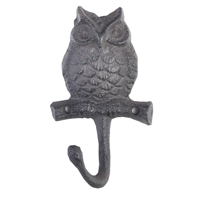 1pc Owl Shape Hook Wall Hanging Hook Iron Art Hook Door Back Hanger Creative