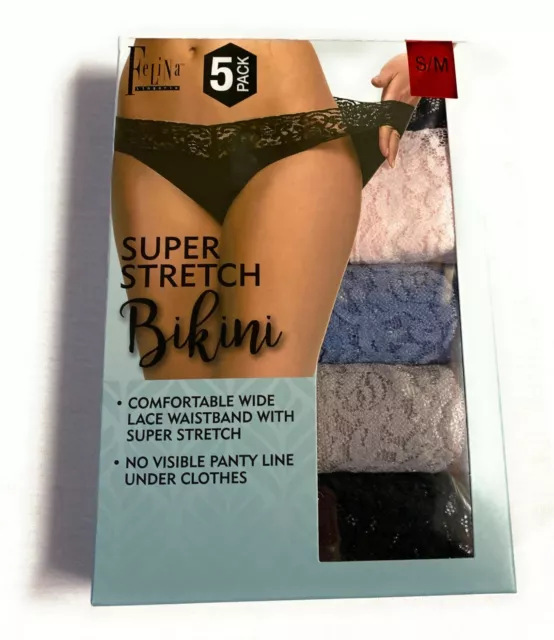 FELINA LADIES' SUPER Stretch Bikini with Lace, 5-Pack $19.99 - PicClick