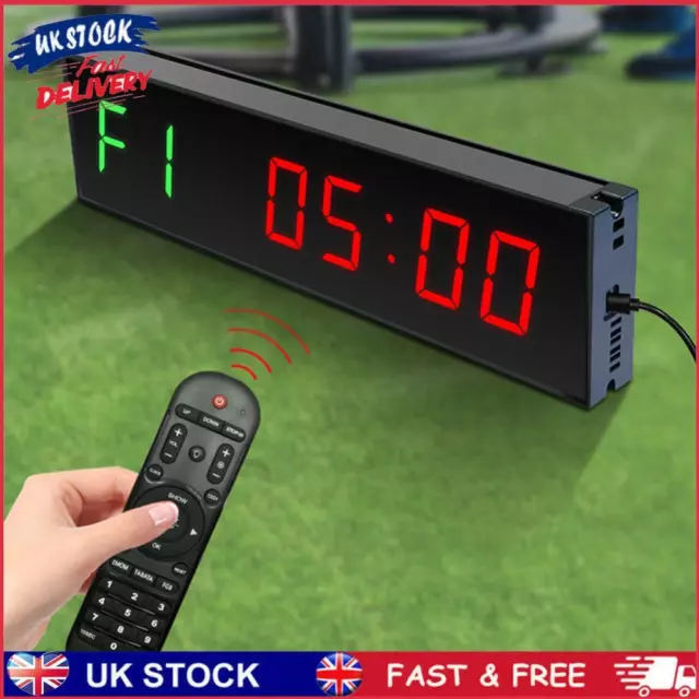 LED Gym Timer Type-C Plug-in Digital Timer Wall Mounted for Competition Training