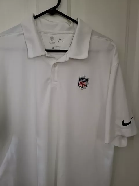 Nike NFL Logo On Field Apparel Dri-Fit White Men’s XL Polo Shirt Pre-owned