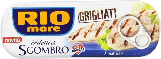 Rio Mare Filetti di Sgombro Grigliati al Naturale, 7 Lattine da 120 g
