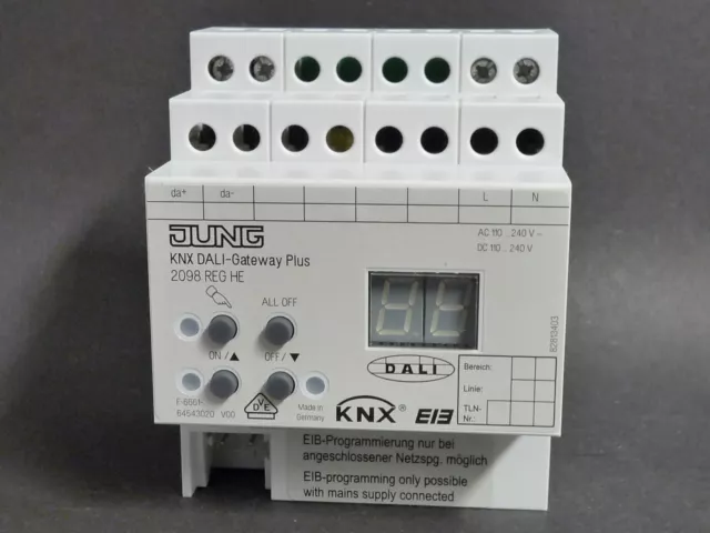 Jung 2098 REGHE EIB KNX DALI Gateway Plus mit Handbetätigung 2098REGHE OVP