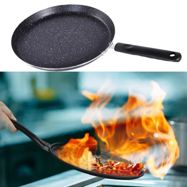 Sartén crepé metal no adhesivo tortilla panqueques mango casa