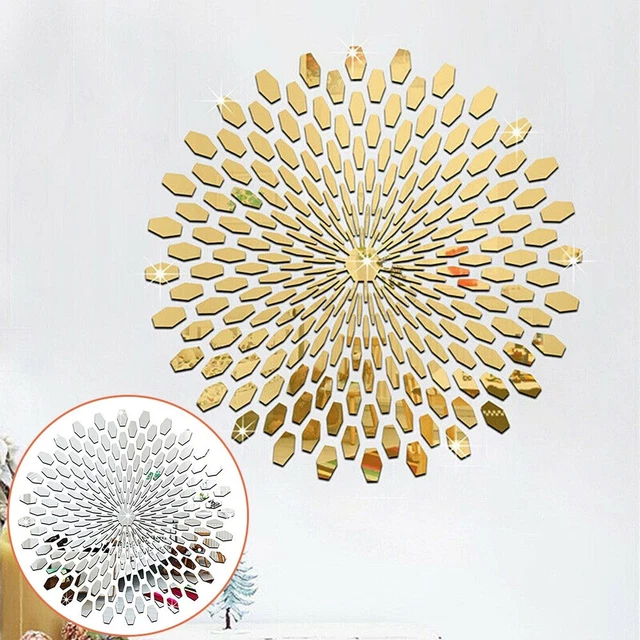 Adesivo da parete casa decorazione impermeabile specchio 3D rimovibile