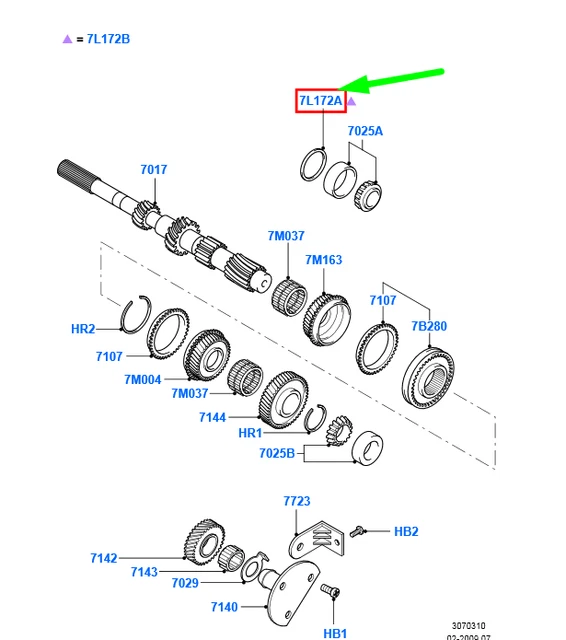 FORD TRANSIT CONNECT MK1 Input Shaft Gear Bearing Shim 1038661 NEW