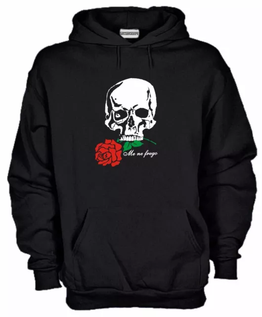 Felpa Con Cappuccio KA04 Teschi Me ne Frego Arditi Fascismo