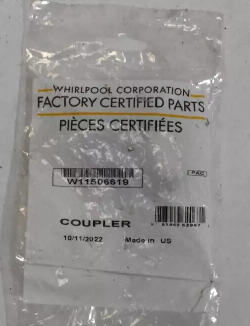 Whirlpool Factory Certified Parts 5/16"  8mm Lokring Coupler OEM W11506619