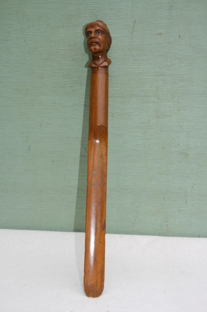 Outil Ancien à Déterminer - Tête Avec 2 Roulettes, 114 Cm, En Métal - Occasion, Voir Photos