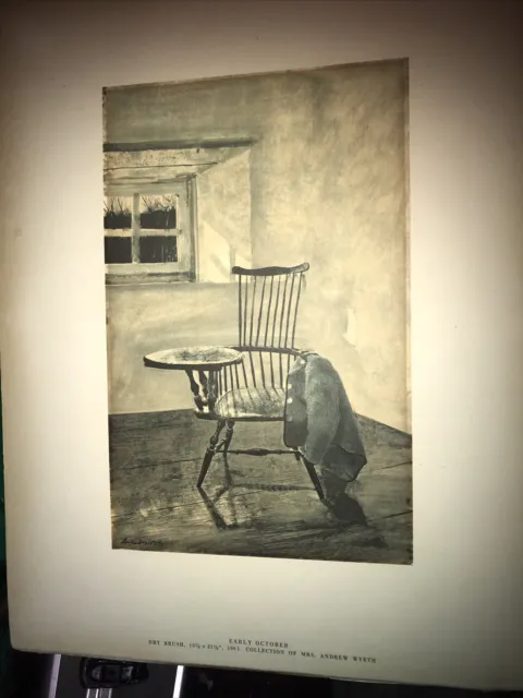 Andrew Wyeth THE WRITING CHAIR Signed Print FRAMED 18 and half inc x16 excellent