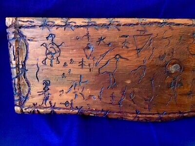 RARE 19th or 20th Cent. American Indian First Nations Storyteller Hanging Board 2
