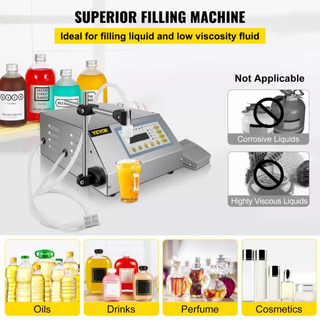 Digital Füllmaschine Flüssigkeit 5ML-3500ML Abfüllmaschine mit LCD Fußschalter 2