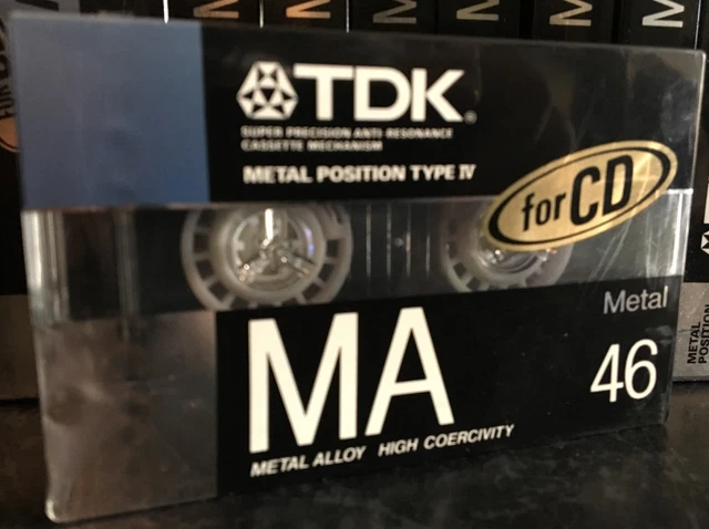 TDK MA 46 Music Cassette Tape Type IV Metal Position (Sealed) Made in Japan