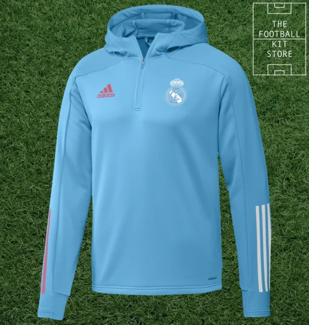 adidas Real Madrid 1/4 Zip Training Top Mens - RMCF Football Hoodie - All Sizes