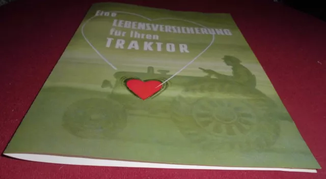 prospekt veedol traktor motor öl lebensversicherung mädel werbung reklame 1950er
