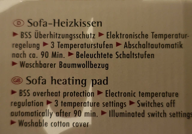 Beurer Sofa-Heizkissen TM 78 in OVP, gebraucht, sehr guter Zustand 3