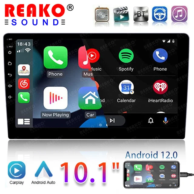 10.1" Single 1Din Car Stereo Radio for Apple/Android CarPlay Touch Screen BT FM