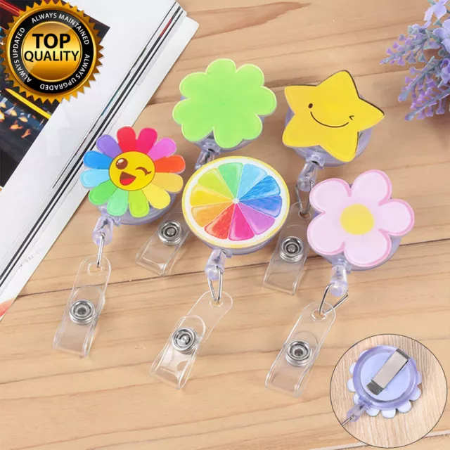 Fashion Cute Retractable Badge Reel Pull Key ID Name Card Badge Holder New