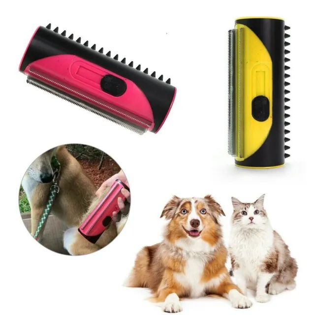 Pet Hair Remover Dog Cat Roll Comb Grooming Massage Deshedding Cleaning Brush