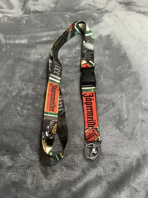 Jagermeister Lanyard  Keychain Detachable Clip  Ring ID Badge Holder