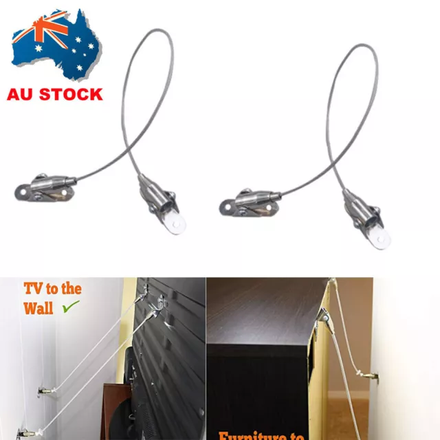 TV Furniture Wall Anti-Tip Safety Metal Straps Childproof Strap Anti-reverse AU