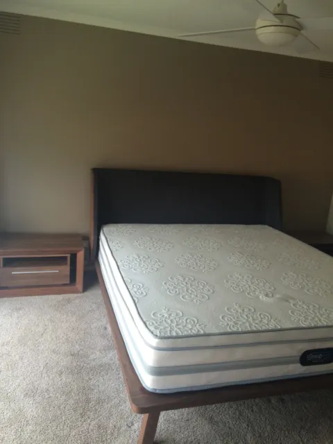 King 4 Piece Bedroom Suite - 1 X Bed Frame, 2 X Side Tables, 1 X Dresser