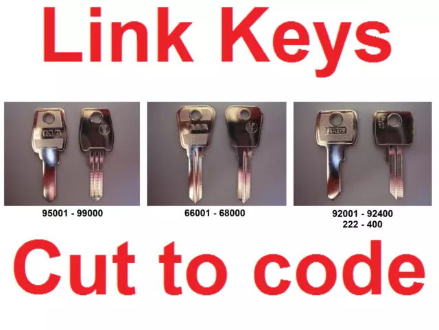 Replacement Link Keys Cut to Code - Filing Cabinets, Lockers, & Desks - FREE P&P