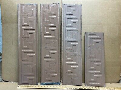 4 pc 28"/19" x 6.5" Flat Antique Ceiling Tin Vintage Reclaimed Salvage Art Craft