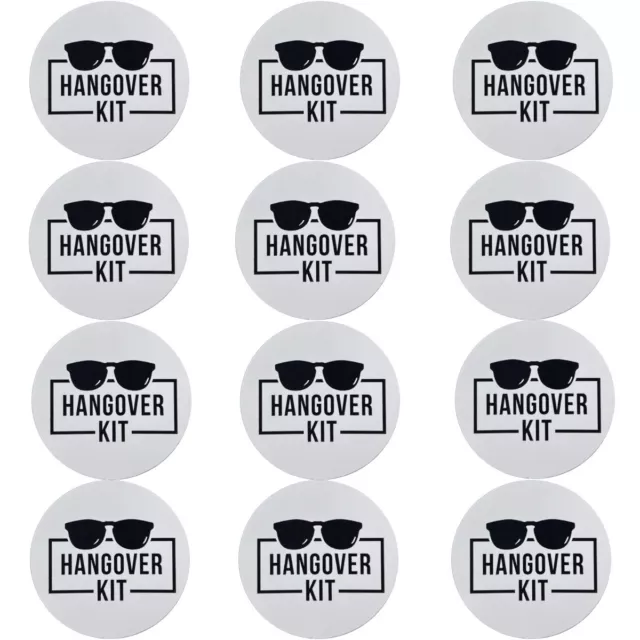 Hangover Kit Stickers For Party Favours Bags Boxes DIY Hens Night Wedding Bucks