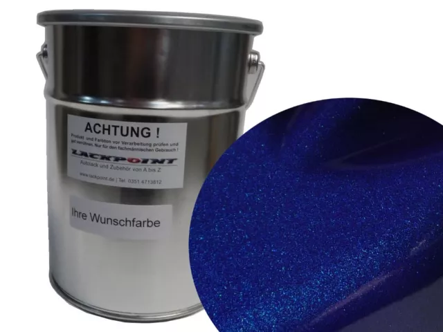 2 Liter 1K Autolack Kunstharz Nacht Blau Metallic Lackpoint Tuning Trendlack !