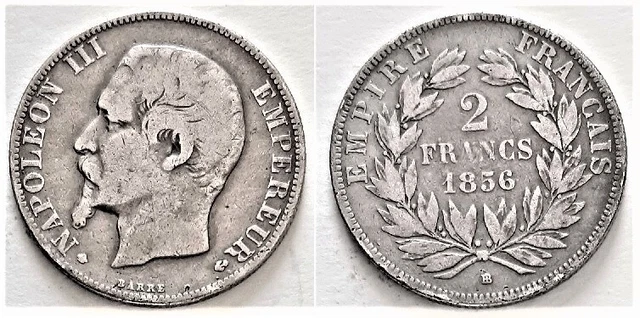 FRANCE * NAPOLEON III 2 francs 1856 BB Strasbourg EUR 250,00 PicClick FR