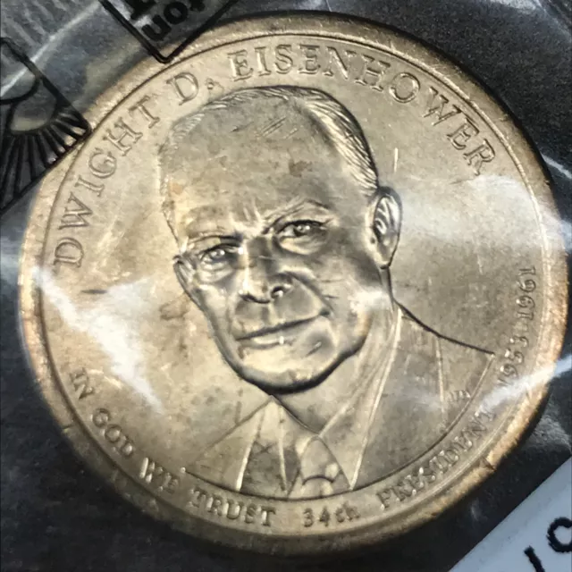 2015 P  Dwight Eisenhower Presidential Dollar Brilliant Uncirculated Coin - J9