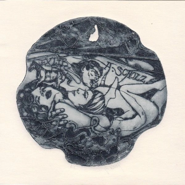Exlibris Bookplate Tiefdruck Pavel Hlavaty W Women Mann Horse