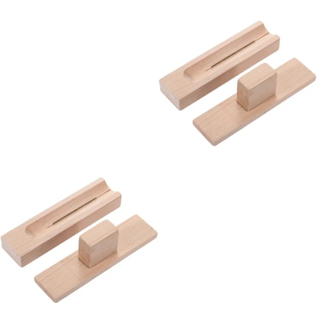 2x Abridor manual de castaño de madera de cocina castaño manual para cocina