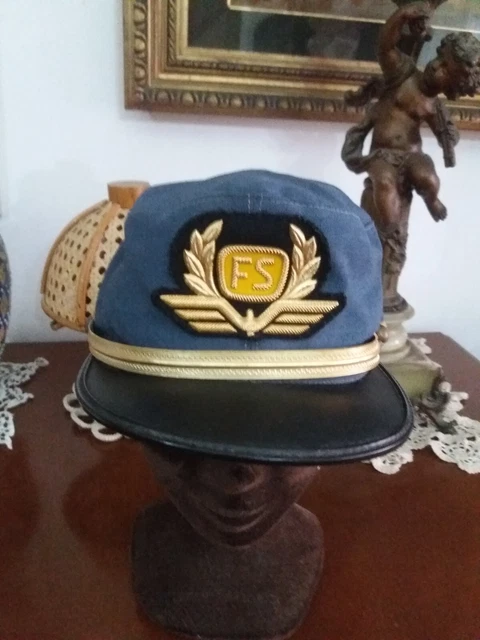 Cappello Ferrovie Cappello Macchinista Fs Capostazione Berretto