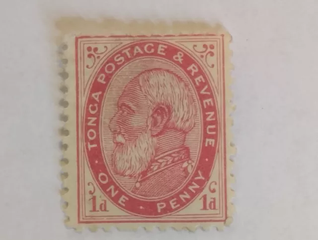 Timbre des Iles Tonga (1p rose de 1886) N°1(B) Cote;500€ Neuf