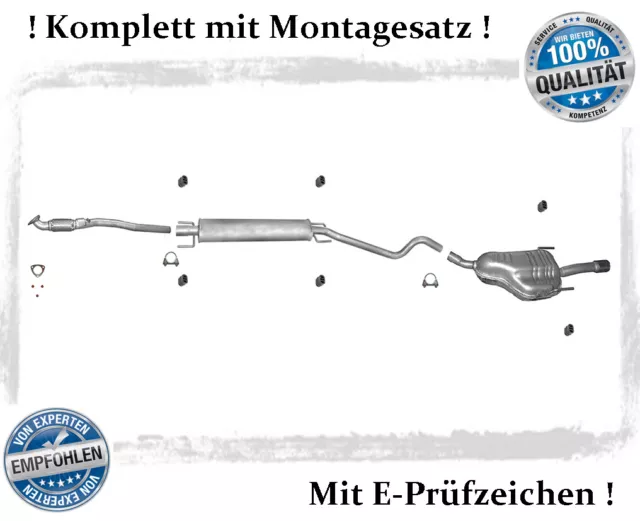 Auspuffanlage für Opel Astra H Twintop 1.6 1.8 Auspuff mit Hosenrohr Montagesatz