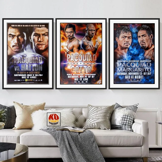 MANNY PACQUIAO vs. HATTON,COTTO,MARGARITO : Original HBO CCTV Boxing Posters 10D