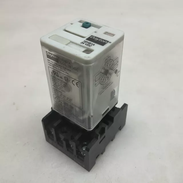 Dayton Relay 1EHB1A 10 Amp 24vdc 1/3hp With 2238cx Block