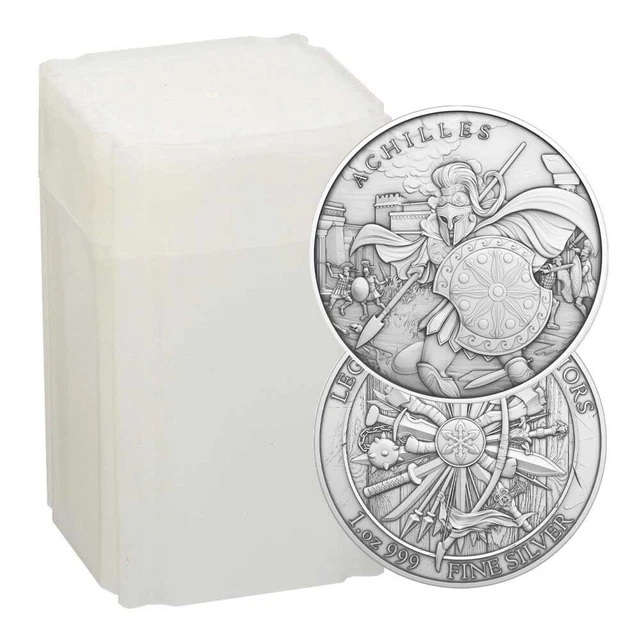 Presale - Lot of 20 - 1 Troy oz Achilles Design .999 Fine Silver Round