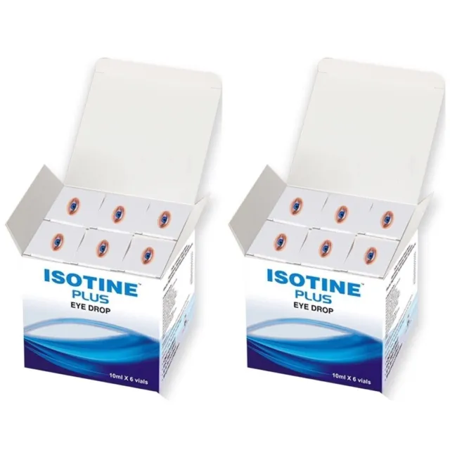 48 x Isotine Plus Eye Drops Pure Herbal 100% Genuine For Immature Cataract 10ml