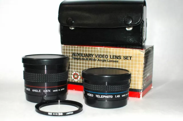 Star-D Auxiliary Wide Angle & Telephoto Lens Set SDV-805 w/ Case - Nikon / Canon