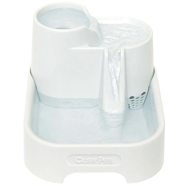 Closer Pets 2L Drinking Water Fountain, Cat Fountain for Cats and Small Dogs