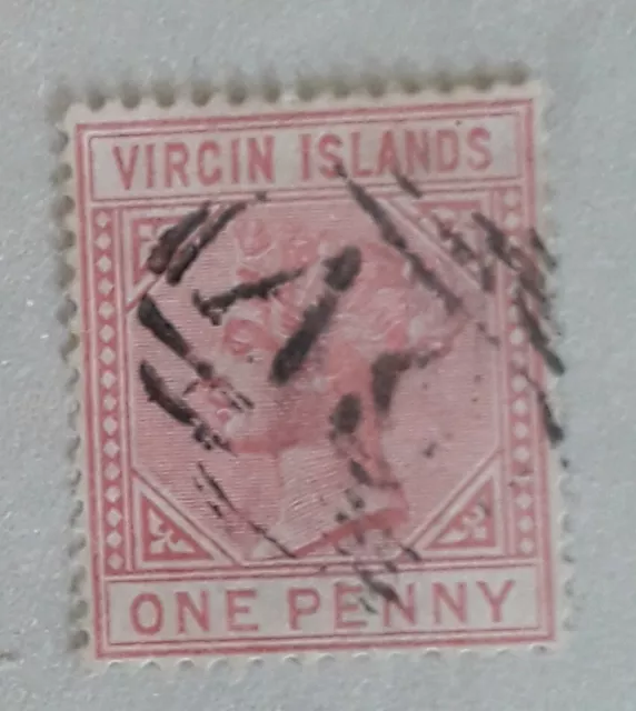 VIRGIN ISLANDS 1883 QV SG29 1d pale rose GU